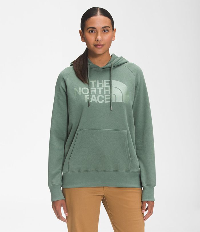 The North Face Hoodie Dames Luxe Half Dome Pullover IQBO41863 - Groen